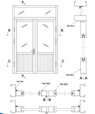 Cửa đi nhôm hệ 700