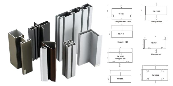 Cửa nhôm hê phổ thông 700