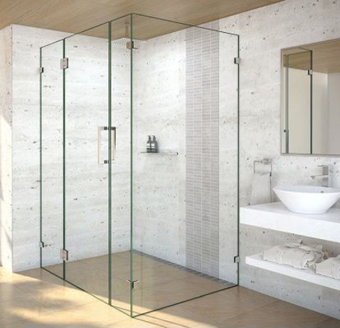 Phòng tắm kính góc vuông